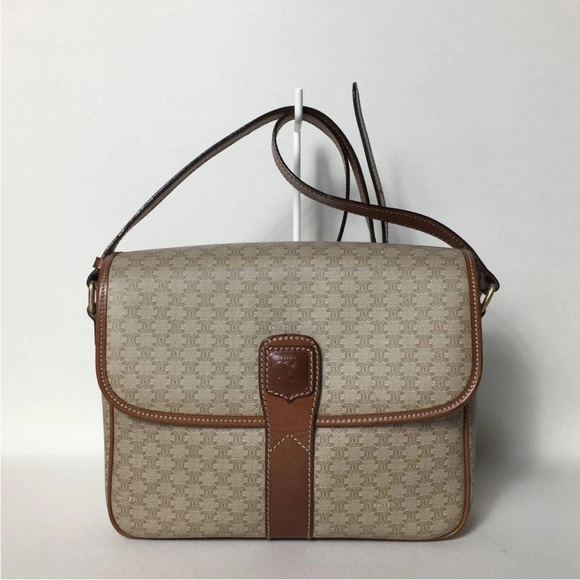 Celine Handbags - Celine Tan and Brown Crossbody Bag
